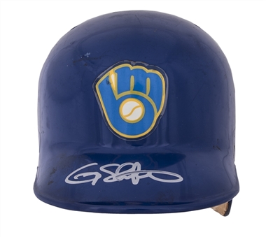 Circa 1990 Gary Sheffield Game Used & Signed Milwaukee Brewers Helmet (JT Sports & Beckett)